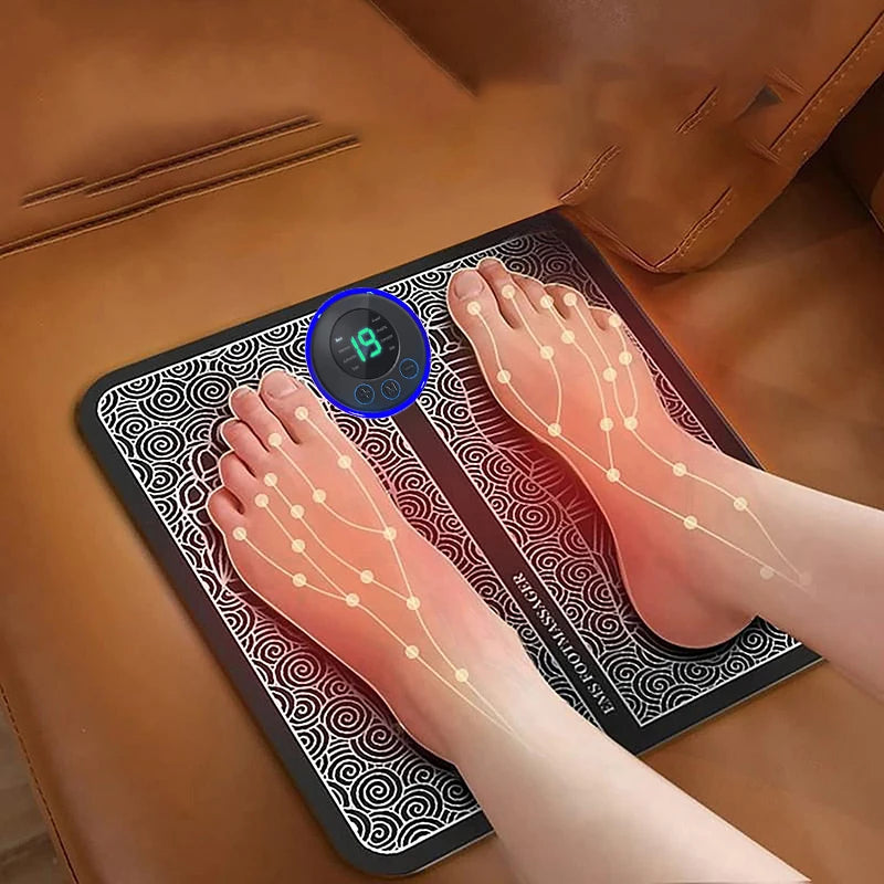 Foot Massger Sole Massage Pad Feet Muscle Stimulation 8 Modes 19 Level