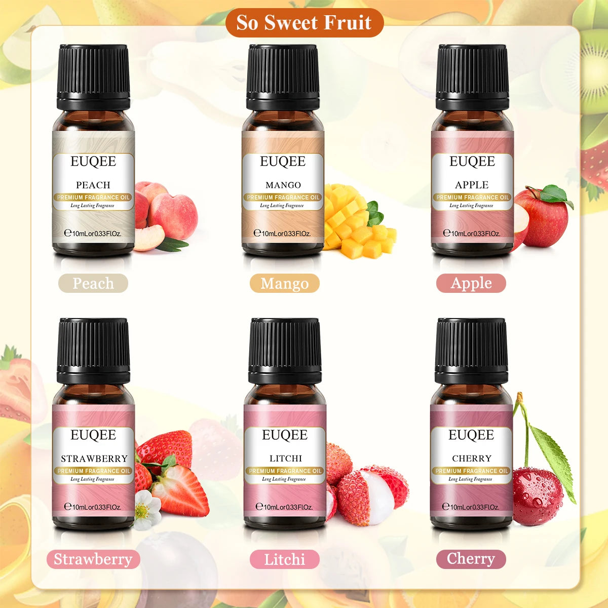 EUQEE 6pcs/set Fragrance Oil Gift Kit For Diffuser