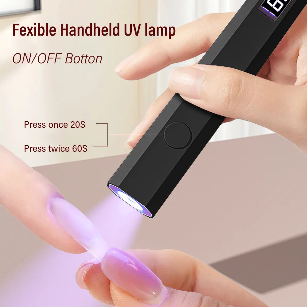 Portable Mini Nail Lamp with LED Display Portable