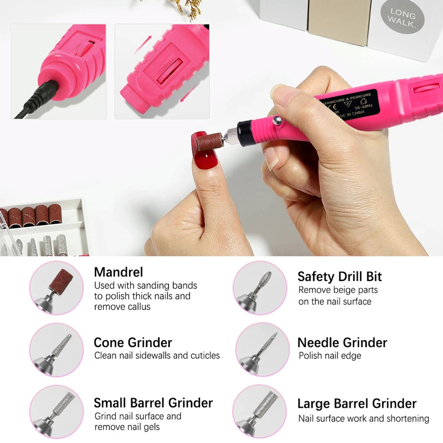 Strong Function Nail Drill Machine Gel Polish Remover Tools