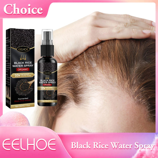 Black Rice Hair Spray Strengthen Hair Roots Moisturizing