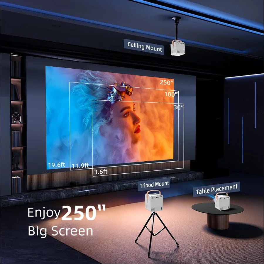 4k ultra high definition projector with built-in Android system WIFI connection