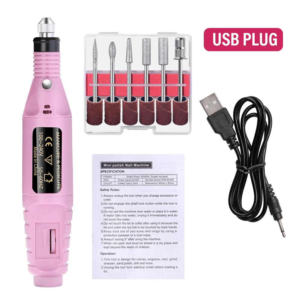 Strong Function Nail Drill Machine Gel Polish Remover Tools