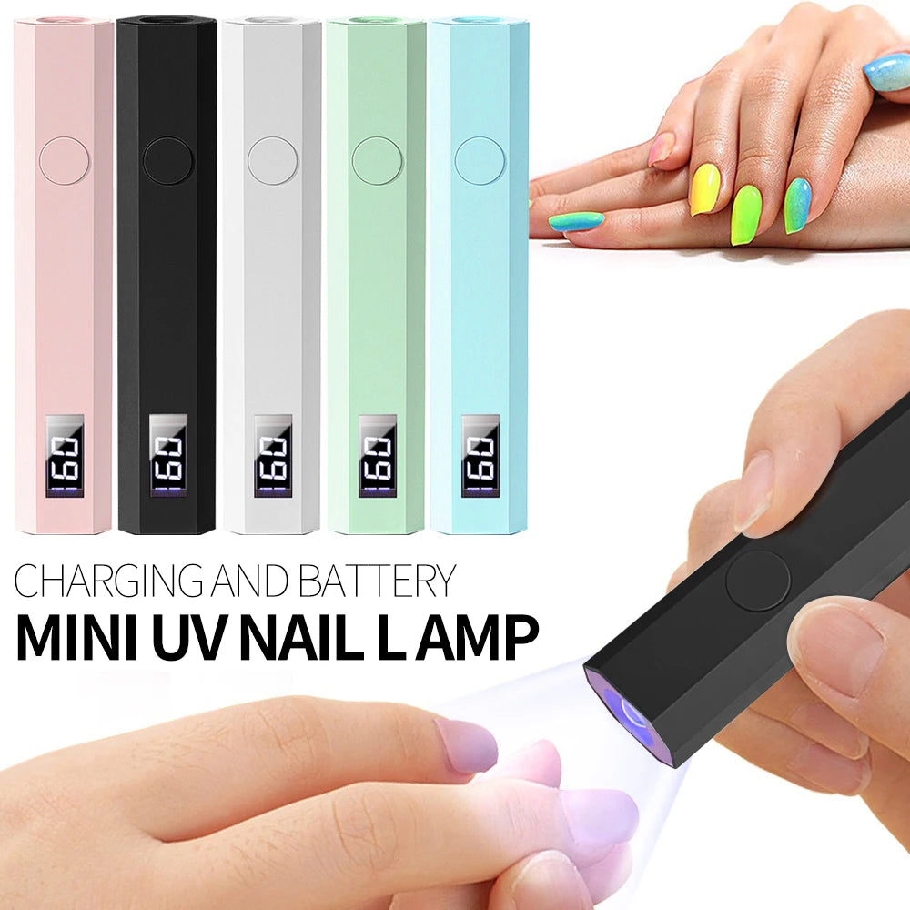 Portable Mini Nail Lamp with LED Display Portable