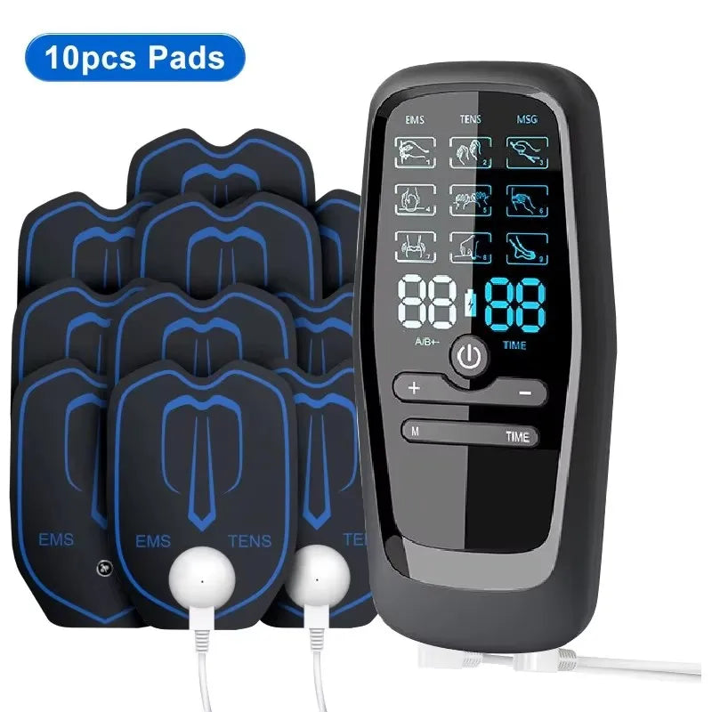 Professional Physiotherapy Tens Electrical Muscle Stimulator Electrodes Pulse Relaxing