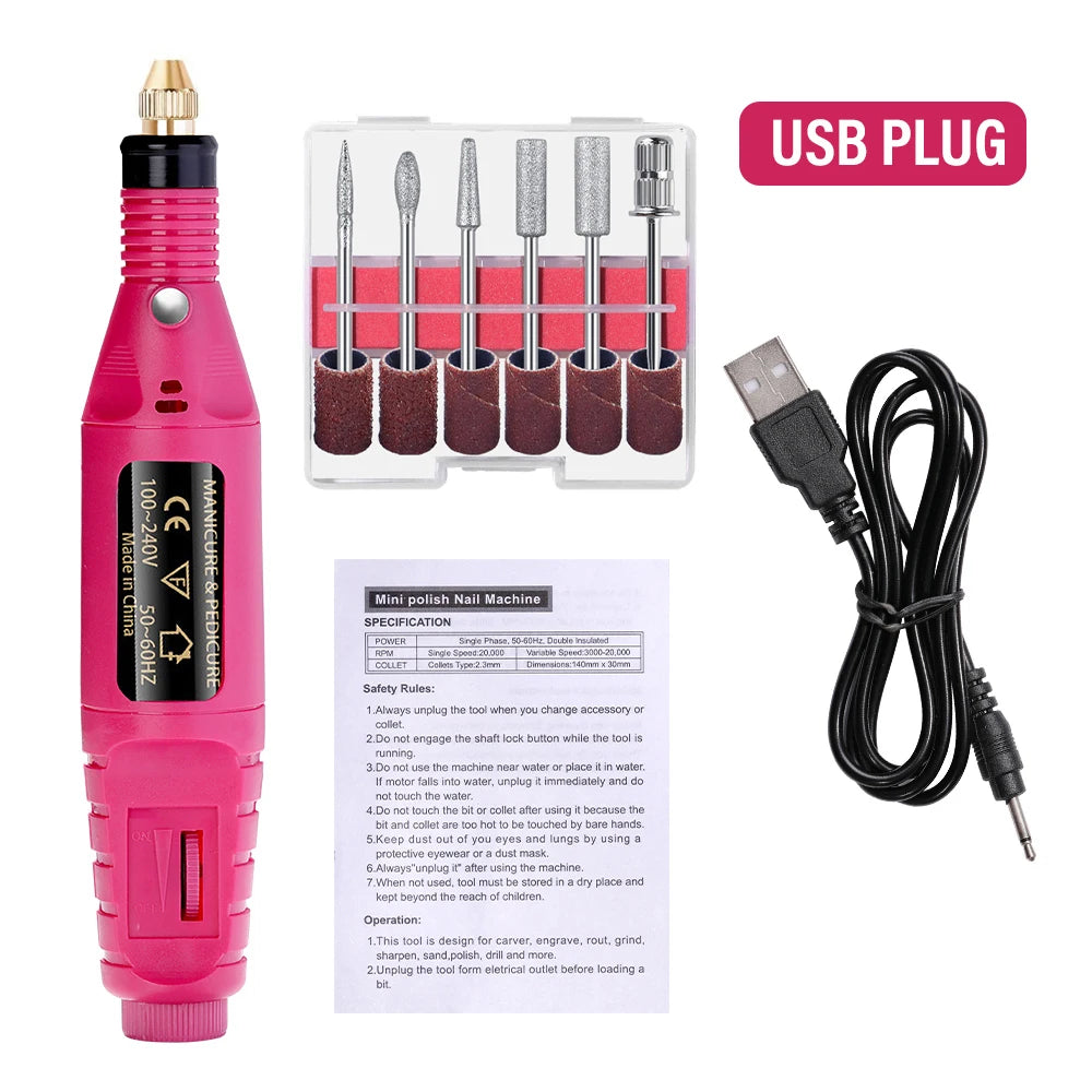 Strong Function Nail Drill Machine Gel Polish Remover Tools