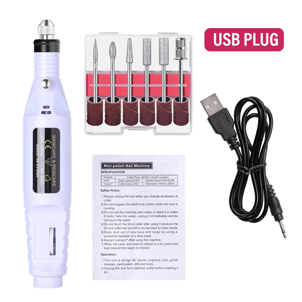 Strong Function Nail Drill Machine Gel Polish Remover Tools