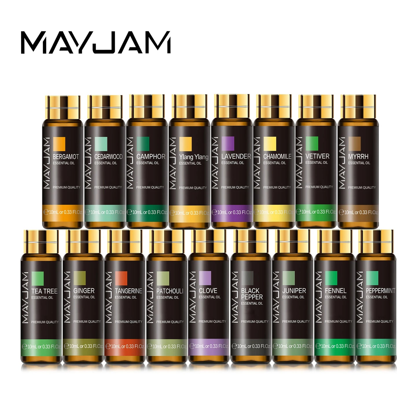 MAYJAM 10ml Pure Essential Oil Lavender Eucalyptus Vanilla Sandalwood Jasmine