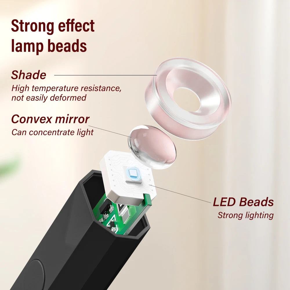 Portable Mini Nail Lamp with LED Display Portable