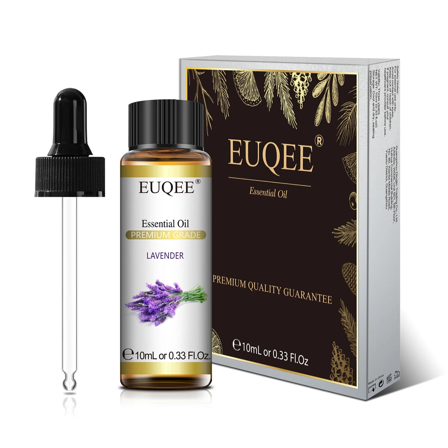 EUQEE 10ml Natural Plant Essential Oil with Dropper For Diffuser Humidifier