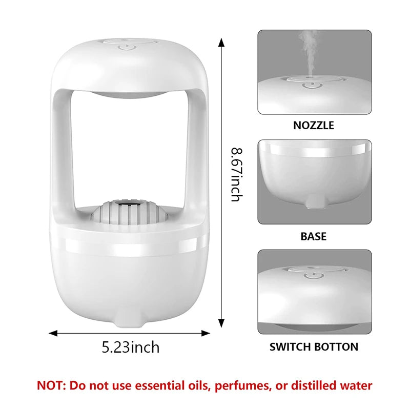 Anti-gravity water Drop humidifier Ultrasonic