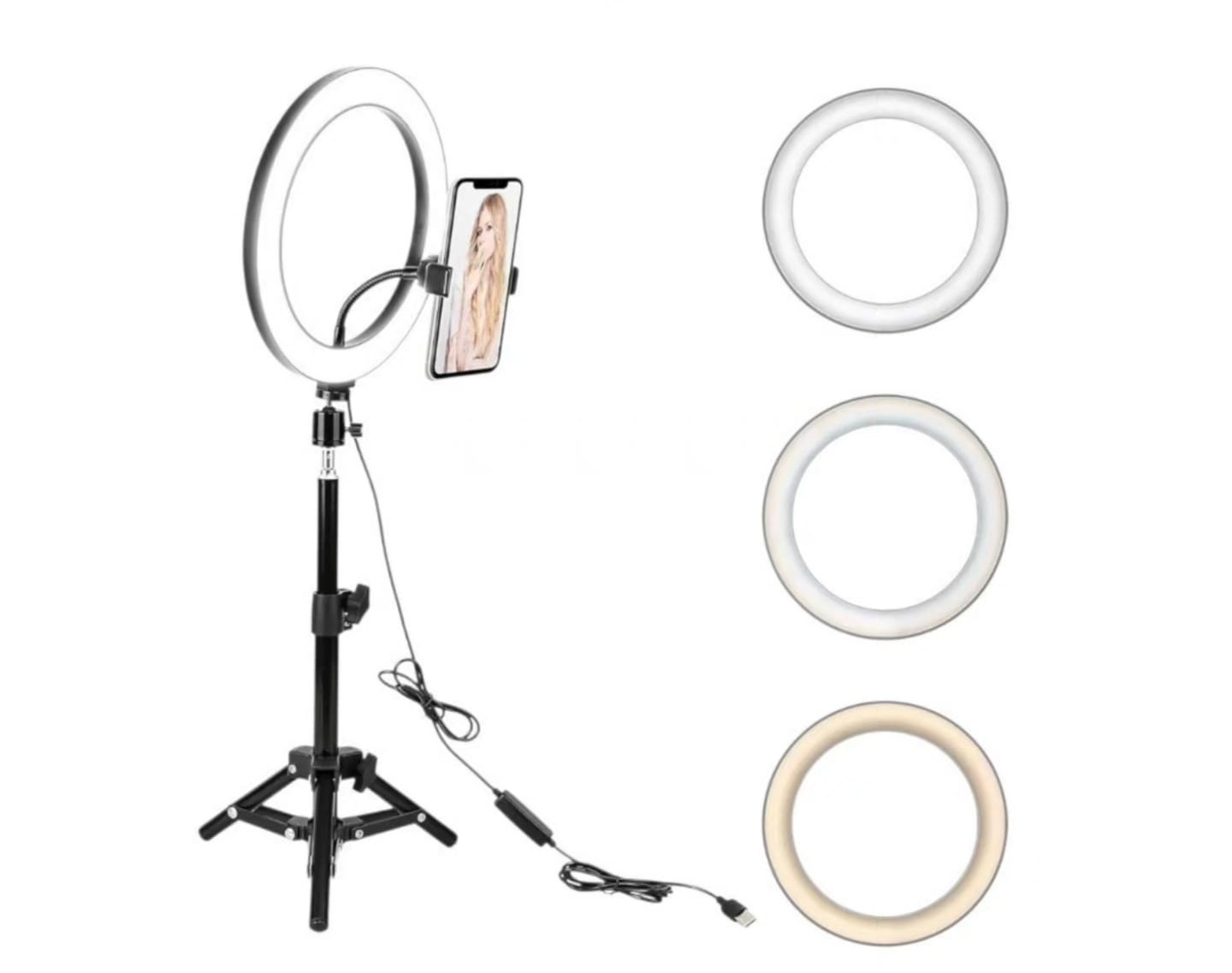 BONFOTO Round Selfie Lamp