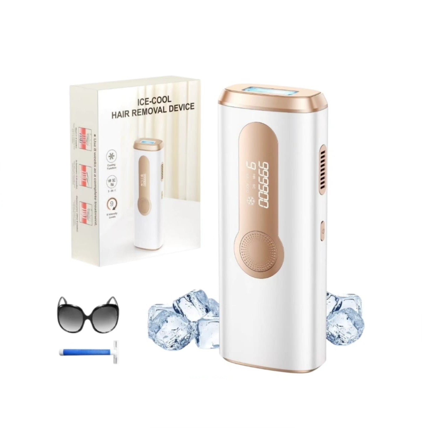 Ice-Cool IPL Laser Hair Removal Device