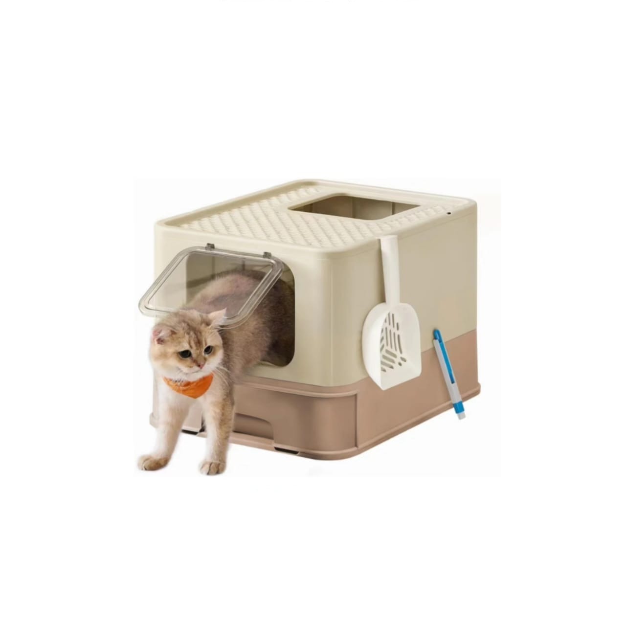 Enclosed cat litter box