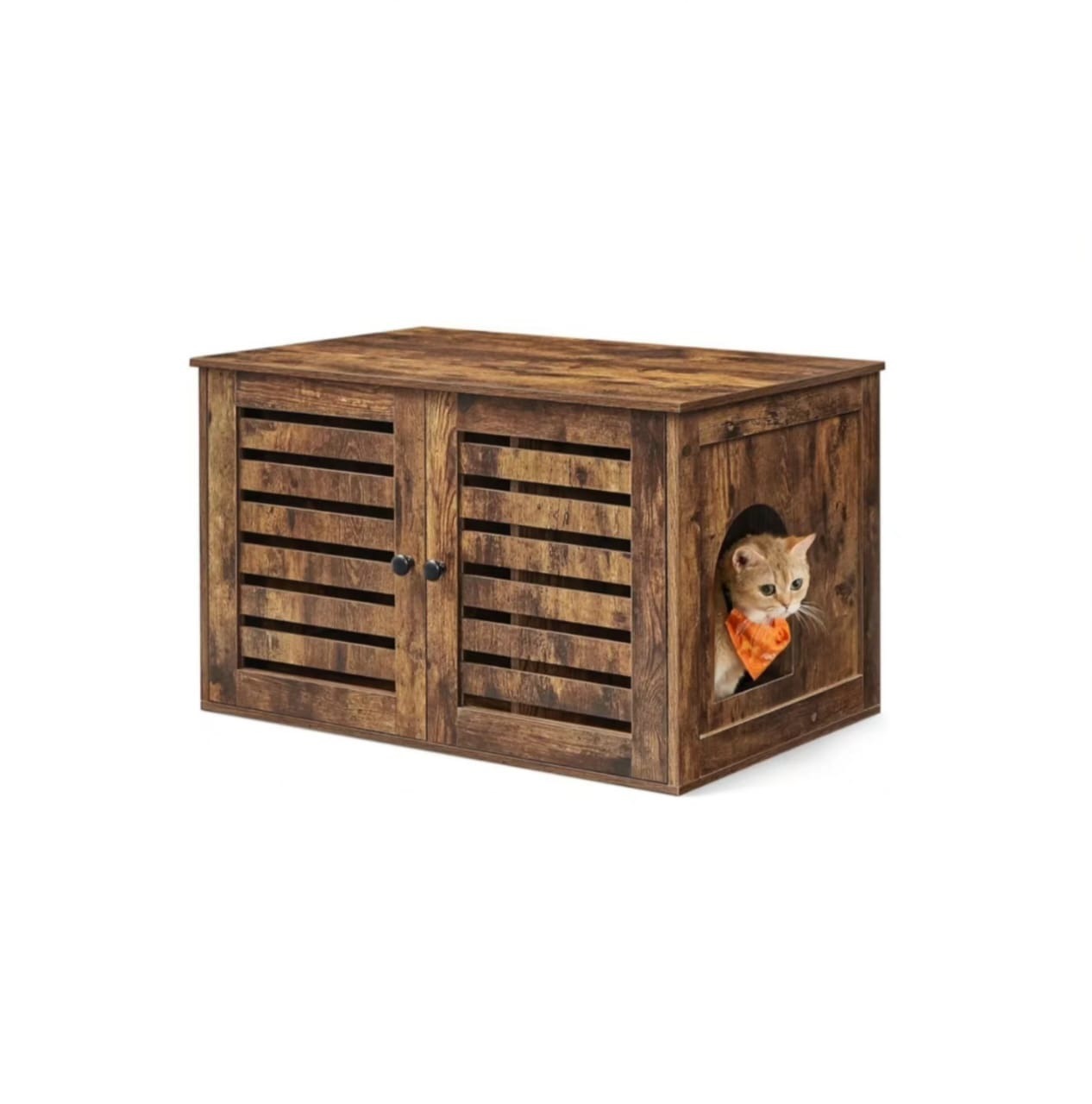 Cat litter box concealment cabinet