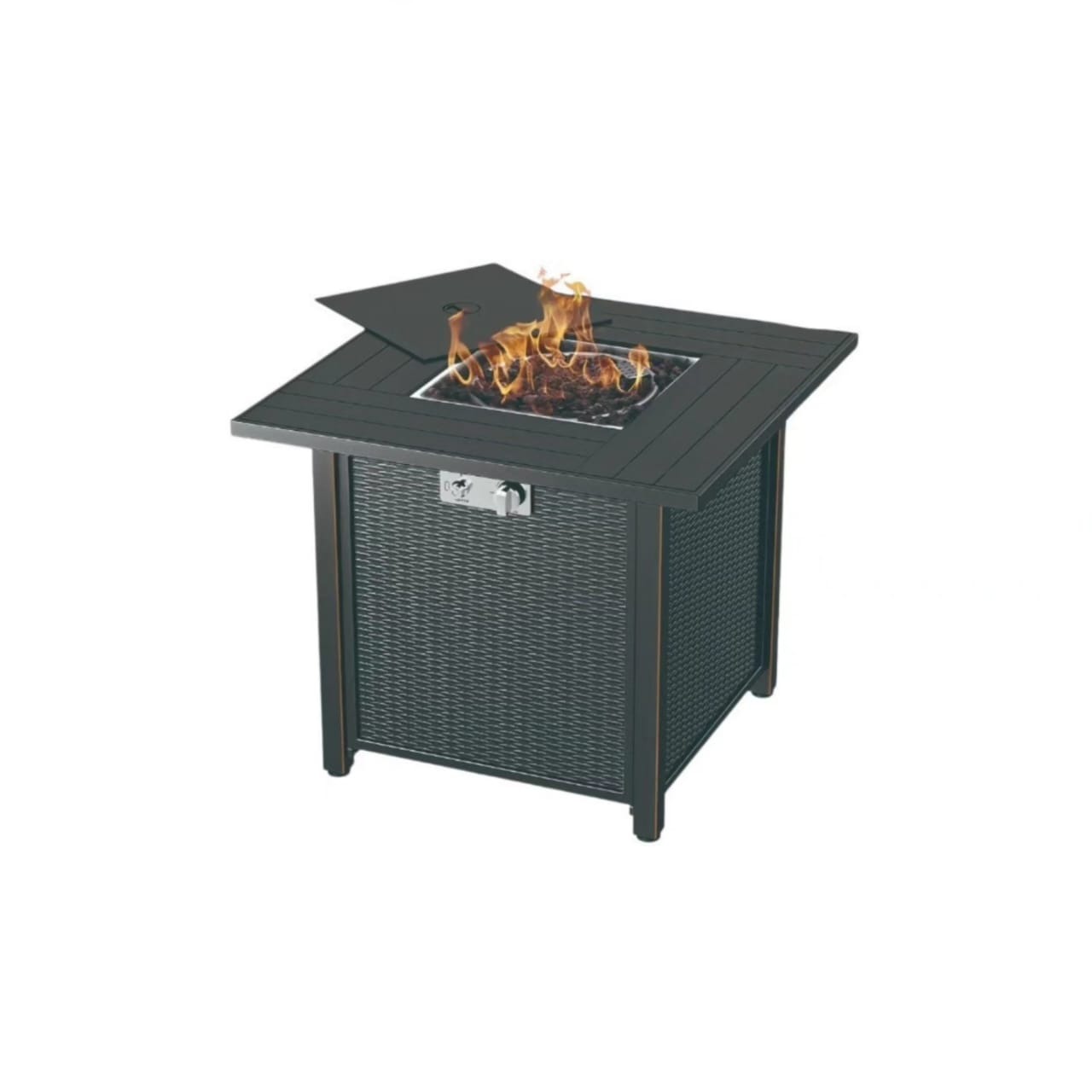 Outdoor gas fire pit table