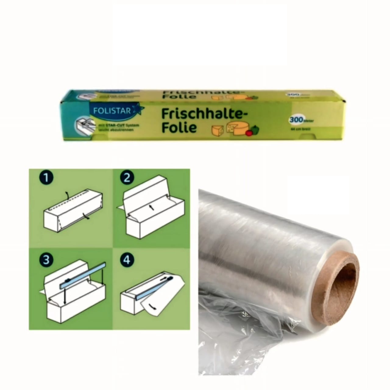Plastic wrap dispenser box