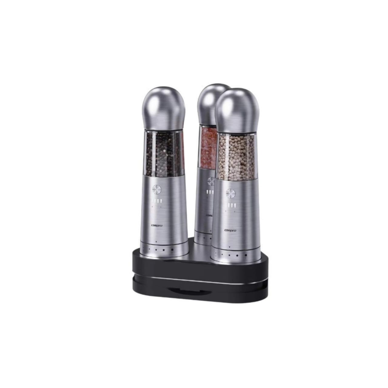 Electric salt and pepper grinder set