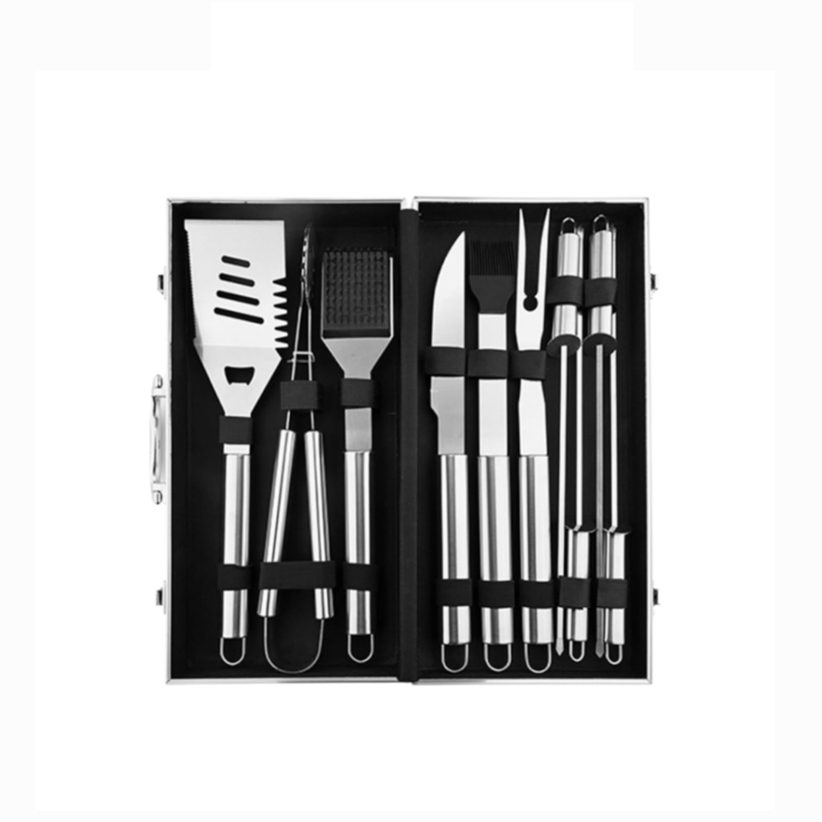 Stainless steel barbecue tool set